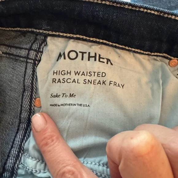 MOTHER High Waisted Rascal Sneak Fray in Sake to Me - Picture 4 of 4